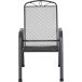 Stapelstuhl >Elda< in matt-anthrazit, Stahl pulverbeschichtet - 75x94x57 (BxHxT)