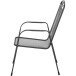 Stapelstuhl >Elda< in matt-anthrazit, Stahl pulverbeschichtet - 75x94x57 (BxHxT)