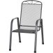 Stapelstuhl >Elda< in matt-anthrazit, Stahl pulverbeschichtet - 75x94x57 (BxHxT)