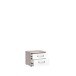 Nachtkommode >Rondino< in Sandeiche / Weiss Glanz - 50,4x41,4x46cm (BxHxT)
