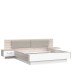 Bettanlage >Rondino< in Sandeiche Dekor mit weiss - 285x87,7x209,4cm (BxHxT)