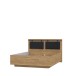 Bett >Kaszimiro< in Waterford Eiche / Schwarz - 169,4x108,7x208,3cm (BxHxT)