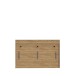 Bett >Kaszimiro< in Waterford Eiche / Schwarz - 169,4x108,7x208,3cm (BxHxT)