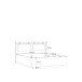 Bett >Kaszimiro< in Waterford Eiche / Schwarz - 169,4x108,7x208,3cm (BxHxT)