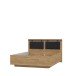 Bett >Kaszimiro< in Waterford Eiche / Schwarz - 169,4x108,7x208,3cm (BxHxT)