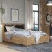 Bett >Kaszimiro< in Waterford Eiche / Schwarz - 169,4x108,7x208,3cm (BxHxT)