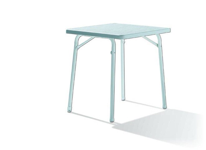 Klapptisch >111/ W KT< in Mamor weiß, mecalit®-PRO - 69x72x69cm (BxHxT)