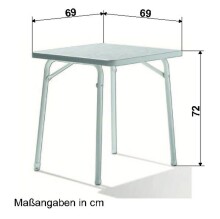 Klapptisch >111/ W KT< in Mamor weiß, mecalit®-PRO - 69x72x69cm (BxHxT)