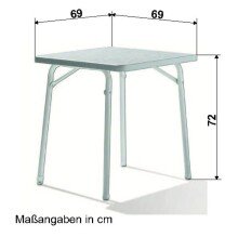 Klapptisch >211/ G KT< in Schiefer anthrazit, mecalit®-PRO - 69x72x69cm (BxHxT)