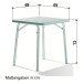 Klapptisch >211/ G KT< in Schiefer anthrazit, mecalit®-PRO - 69x72x69cm (BxHxT)