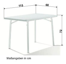 Klapptisch >220/ G KT< in Schiefer anthrazit, mecalit®-PRO - 115x72x70cm (BxHxT)