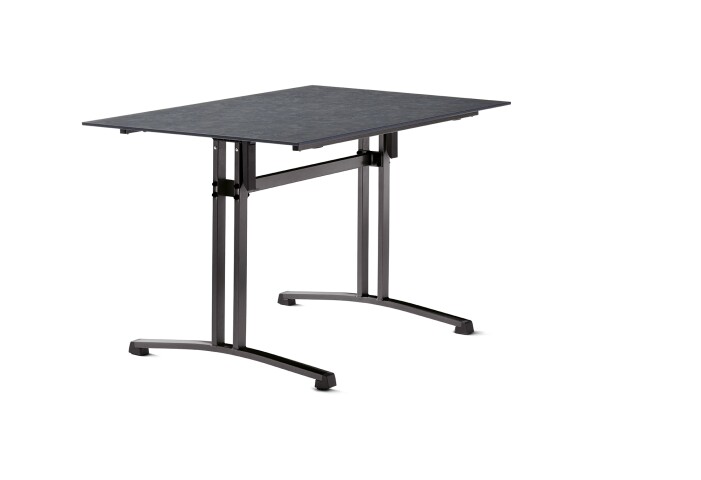 Gartentisch >5360-30< in Schiefer anthrazit, Polytec® - 120x73x80cm (BxHxT)