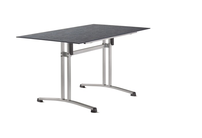 Gartentisch >5375-20< in Schiefer anthrazit, Polytec® - 140x73x80cm (BxHxT)