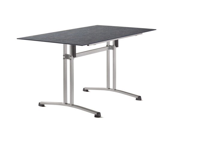 Gartentisch >5375-20< in Schiefer anthrazit, Polytec® - 140x73x80cm (BxHxT)
