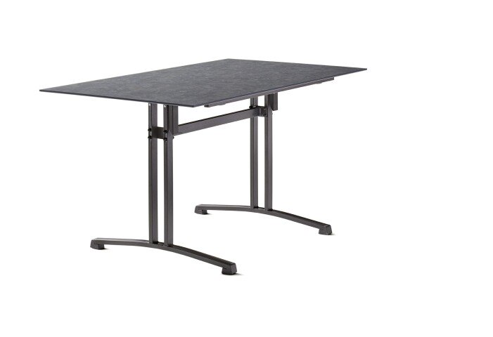 Gartentisch >5375-30< in Schiefer anthrazit, Polytec® - 140x73x80cm (BxHxT)