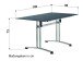 Gartentisch >5375-30< in Schiefer anthrazit, Polytec® - 140x73x80cm (BxHxT)