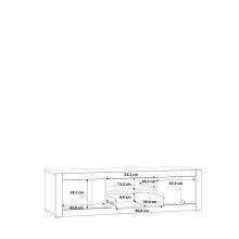 TV-Board >L-Light< in Weiß - 157,7x43,5x52cm (BxHxT)