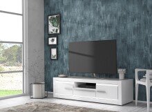 TV-Board >L-Light< in Weiß - 157,7x43,5x52cm...
