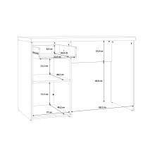 Schreibtisch >Jacky< in Script-Schlammeiche 110x76,5x52,7cm (B/H/T)