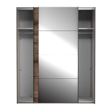 Kleiderschrank >Jacky< in Script-Schlammeiche  - 170,3x210,5x62,5cm (BxHxT)