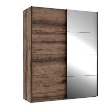 Kleiderschrank >Jacky< in Script-Schlammeiche  - 170,3x210,5x62,5cm (BxHxT)