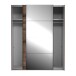 Kleiderschrank >Jacky< in Script-Schlammeiche  - 170,3x210,5x62,5cm (BxHxT)