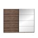 Kleiderschrank >Jacky< in Script-Schlammeiche/Spiegel B/H/T ca.269,9x209,7x61,2cm