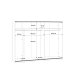 Kleiderschrank >Jacky< in Script-Schlammeiche/Spiegel B/H/T ca.269,9x209,7x61,2cm