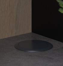 Küchenbuffet >Fumay 1< (Set mit Küchenwagen) in Eiche Nachbildung / 150-Beton Optik