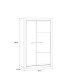 Vitrine >L-Light< in weiss mit Klarglas - 98x160x41,3cm (BxHxT)