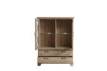 Hochschrank >Nepal< Fichte Dekor und Klarglas - 120,3x161,2x45cm (BxHxT)