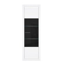 Vitrine >L-Light< in weiss und Klarglas - 63,3x195,2x41,3cm (BxHxT)