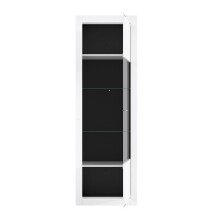 Vitrine >L-Light< in weiss und Klarglas - 63,3x195,2x41,3cm (BxHxT)