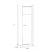Vitrine >L-Light< in weiss und Klarglas - 63,3x195,2x41,3cm (BxHxT)