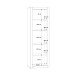 Vitrine >L-Light< in weiss und Klarglas - 63,3x195,2x41,3cm (BxHxT)