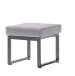 Sitzhocker >Adelaide< (Einzelhocker) in hellgrau - 48x45x48 (BxHxT)