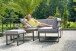 Gartenlounge-Bank >Adelaide< (3-Sitzer) in hellgrau - 213x81x69 (BxHxT)