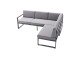 Gartenlounge-Bank >Adelaide< (3-Sitzer) in hellgrau - 213x81x69 (BxHxT)
