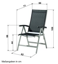 Klappstuhl >Bodega< in grau/anthrazit,...