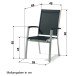 Stapelstuhl >Bodega< in Grau , Kunstfasergewebe - 68x98x59cm (BxHxT)