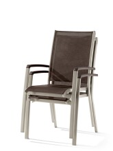 Stapelstuhl >Bodega< in Mocca, Kunstfasergewebe - 68x98x59cm (BxHxT)