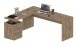 Eckschreibtisch >Novara< in wotan eichefarben, Holzwerkstoff - 100x75x60 (BxHxT)