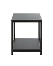Beistelltisch >52572< in schwarz, MDF, Metall - 40x50x40cm (BxHxT)
