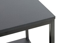 Beistelltisch >52572< in schwarz, MDF, Metall - 40x50x40cm (BxHxT)