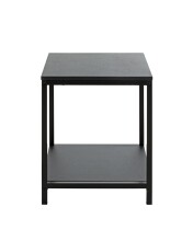 Beistelltisch >52572< in schwarz, MDF, Metall - 40x50x40cm (BxHxT)