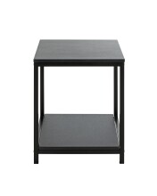 Beistelltisch >52572< in schwarz, MDF, Metall - 40x50x40cm (BxHxT)