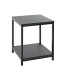 Beistelltisch >52572< in schwarz, MDF, Metall - 40x50x40cm (BxHxT)