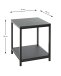 Beistelltisch >52572< in schwarz, MDF, Metall - 40x50x40cm (BxHxT)