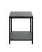 Beistelltisch >52572< in schwarz, MDF, Metall - 40x50x40cm (BxHxT)