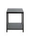 Beistelltisch >52572< in schwarz, MDF, Metall - 40x50x40cm (BxHxT)